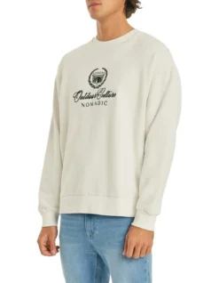 Escalade Relaxed Sweater In Cream -Men's Fashion 985707010 3 720x928