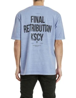 Retribution Box Fit Tee In Blue