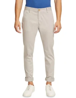 Oxford Stretch Skinny Fit Chinos In Grey
