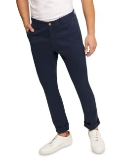Oxford Danny Casual Organic Cotton Chinos In Flint -Men's Fashion 986193730 4 720x928