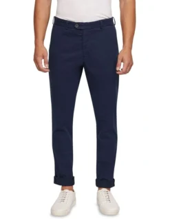 Oxford Luka Stretch Casual Pants In Blue
