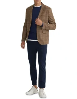 Oxford Ryan Folded Cuff Casual Chinos In Ink -Men's Fashion 986194180 2 720x928