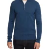 Oxford Robert Zip Neck Knit Pullover In Blue -Men's Fashion 986194810 1 1 720x928