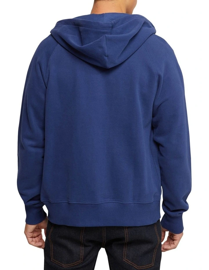 Oxford Lukas Zip Up Hoodie In Blue 5 Oxford Lukas Zip Up Hoodie In Blue - Image 3
