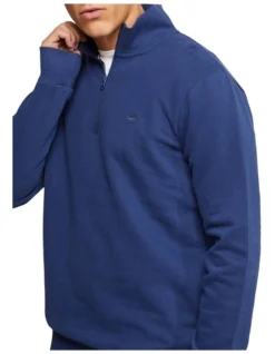 Oxford Wyatt Zip Neck Sweater Shirt In Blue 11 Oxford Wyatt Zip Neck Sweater Shirt In Blue -Men's Fashion 986198860 4 1 720x928