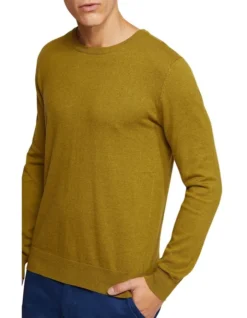 Oxford Crew Neck Cotton Cashmere Pullover In Acid -Men's Fashion 986199670 4 1 720x928