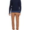 Oxford Matteo Cable Knit Pullover In Navy -Men's Fashion 986200120 1 720x928