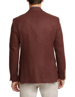 Oxford Blake Wool Rich Blazer In Red -Men's Fashion 986203090 3 720x928
