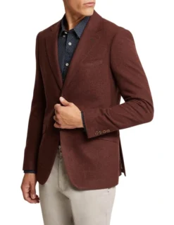 Oxford Blake Wool Rich Blazer In Red -Men's Fashion 986203090 4 720x928
