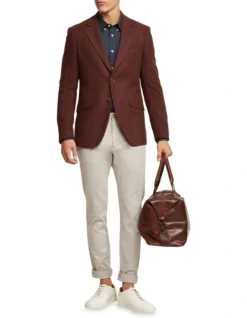 Oxford Blake Wool Rich Blazer In Red -Men's Fashion 986203090 5 720x928