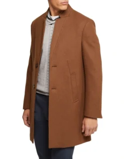 Oxford Austin Wool Rich Coat In Brown -Men's Fashion 986203810 3 720x928
