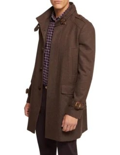 Oxford Roger Wool Rich Overcoat In Brown -Men's Fashion 986203990 3 720x928