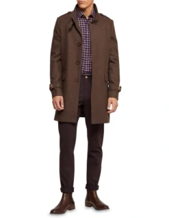 Oxford Roger Wool Rich Overcoat In Brown -Men's Fashion 986203990 5 720x928