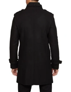 Oxford Roger Wool Rich Overcoat In Black -Men's Fashion 986204170 3 720x928
