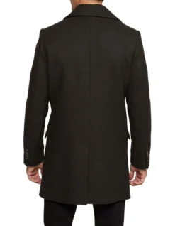 Oxford Mason Wool Rich Twill Overcoat In Green -Men's Fashion 986204530 3 720x928
