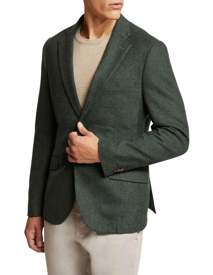 Oxford Milton Wool Rich Blazer In Green 4 Oxford Milton Wool Rich Blazer In Green - Image 2