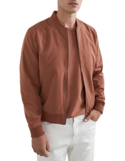 French Connection Bomber Jacket In Brown
