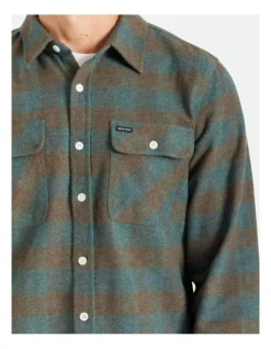 Brixton Bowery Flannel In Green