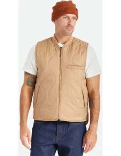 Brixton Abraham Reversible Vest In Brown