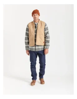 Brixton Abraham Reversible Vest In Brown -Men's Fashion 989977870 3 720x928