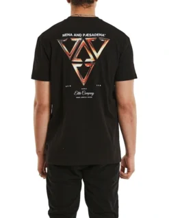 Quadrant Relaxed Tee In Black