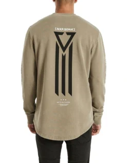 Phantom Dual Curved Sweater In Brown