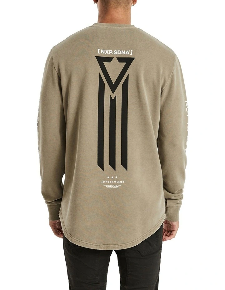 Phantom Dual Curved Sweater In Brown 3 Phantom Dual Curved Sweater In Brown