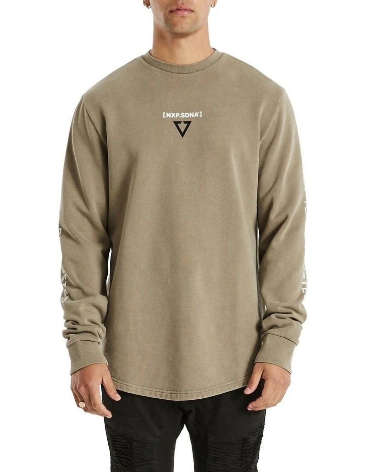 Phantom Dual Curved Sweater In Brown 4 Phantom Dual Curved Sweater In Brown - Image 2