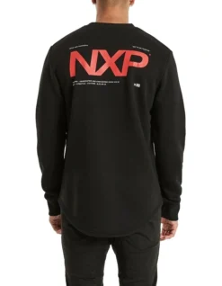 Carmine Dual Curved Sweater In Black