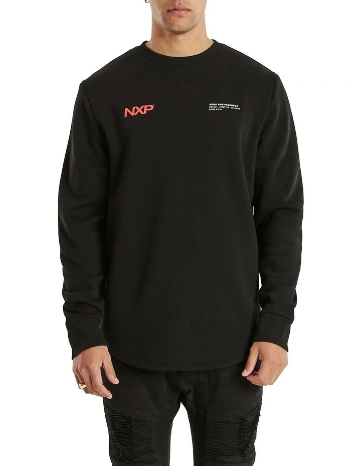 Carmine Dual Curved Sweater In Black 4 Carmine Dual Curved Sweater In Black - Image 2