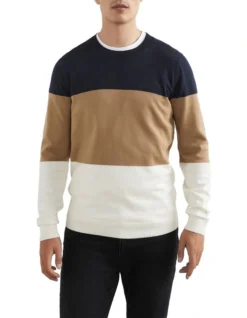 French Connection Block Stripe Knit In Multi