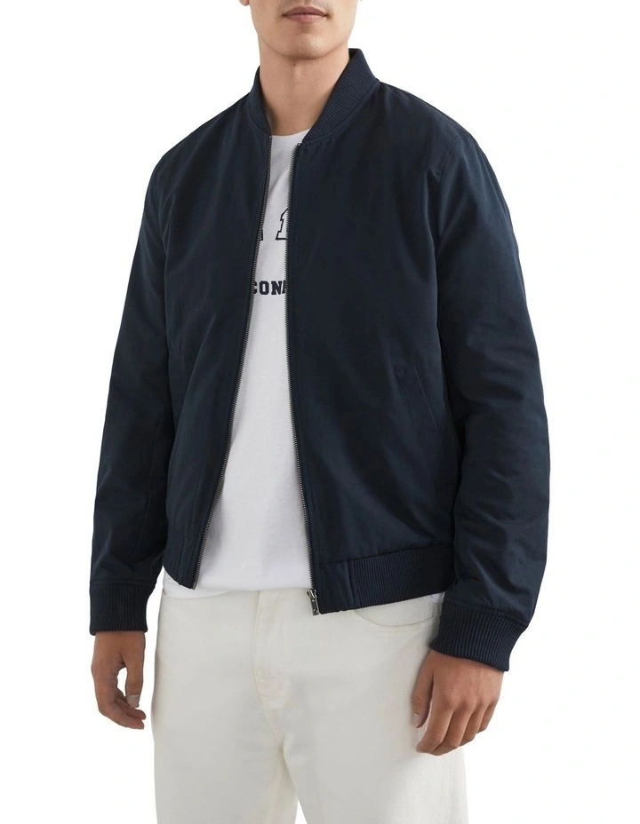 French Connection Bomber Jacket In Navy 3 French Connection Bomber Jacket In Navy