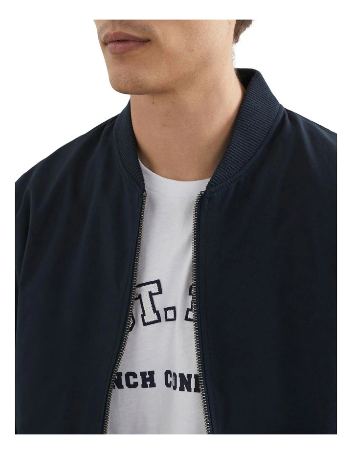 French Connection Bomber Jacket In Navy 6 French Connection Bomber Jacket In Navy - Image 4