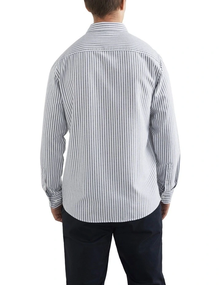 French Connection Oxford Regular Fit Shirt In Blue/White 5 French Connection Oxford Regular Fit Shirt In Blue/White - Image 3