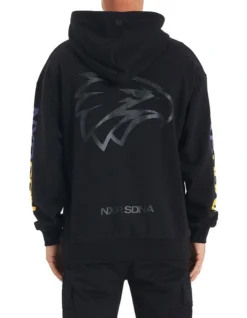 West Coast Relaxed Fit Hoodie In Black -Men's Fashion 991046260 3 720x928