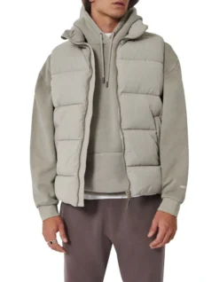 The New Hanam Puffer Vest In Rhino