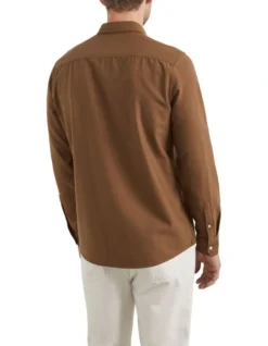 French Connection Oxford Slim Fit Shirt In Brown -Men's Fashion 991627390 991622890 3 720x928