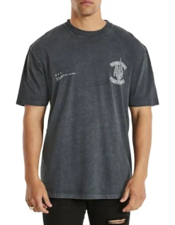 Whitewash Box Fit Scoop Tee In Charcoal 7 Whitewash Box Fit Scoop Tee In Charcoal -Men's Fashion 992424520 3 720x928