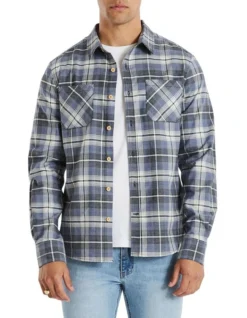 Charge Cord Casual L/S Shirt In Blue