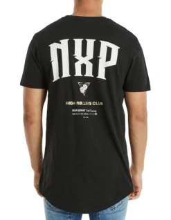 High Rollers Cape Back Tee In Black