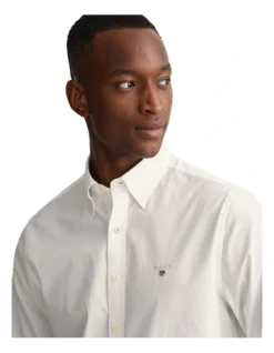 Gant The Broadcloth Slim Button Down In White -Men's Fashion 992478970 3 720x928