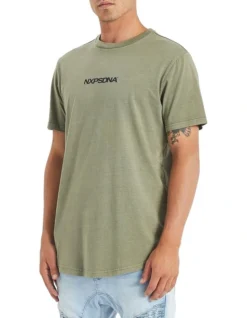 Adelaide Curved Hem Tee In Khaki -Men's Fashion 992668780 3 720x928