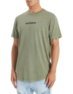 Essendon Curved Hem Tee In Khaki -Men's Fashion 992669680 3 720x928