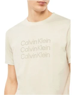 Calvin Klein Graphic Tee In Oatmeal -Men's Fashion 993314440 3 720x928