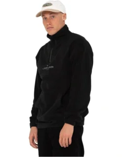 Rusty Middle Section Crew Polar Fleece In Black -Men's Fashion 993702700 3 720x928
