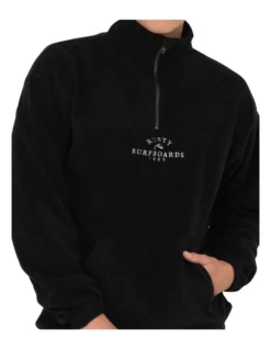 Rusty Middle Section Crew Polar Fleece In Black -Men's Fashion 993702700 4 720x928
