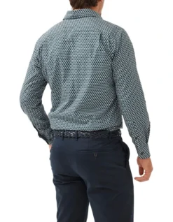 Wickham Long Sleeve Shirt In Peacock -Men's Fashion 997034950 3 720x928